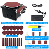 OUYANG Mini Disc Sander 6-Inch, 1.2x15in Belt Bench Grinder, Dual Motor Adjustable Speed Electric Sander Suitable for Diy Grinding of Metal, Wood, OUYANG