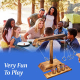Ring Toss Game, Fun Hook and Ring Game, Handmade Wooden Interactive Game for Home and Party agore