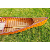 Wooden Canoe with Ribs Curved Bow, 10-Feet, Natural Wood for Display Wooden Boat USA