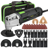 GALAX PRO 2.4Amp 6 Variable Speed Oscillating Multi-Tool Kit with Quick-Lock accessory change, Oscillating Angle:3°, 28pcs Accessories and Carry Bag GALAX PRO