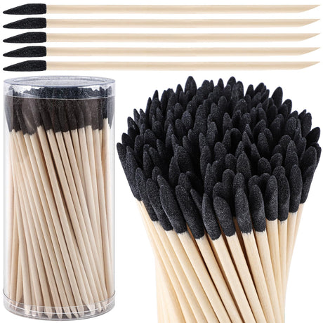 150 Pcs Sanding Sticks, Fine Detailing Sanding Stick with Storage Box for Plastic Models Wood Hobby Woodworking, 280 Grit WSICSE