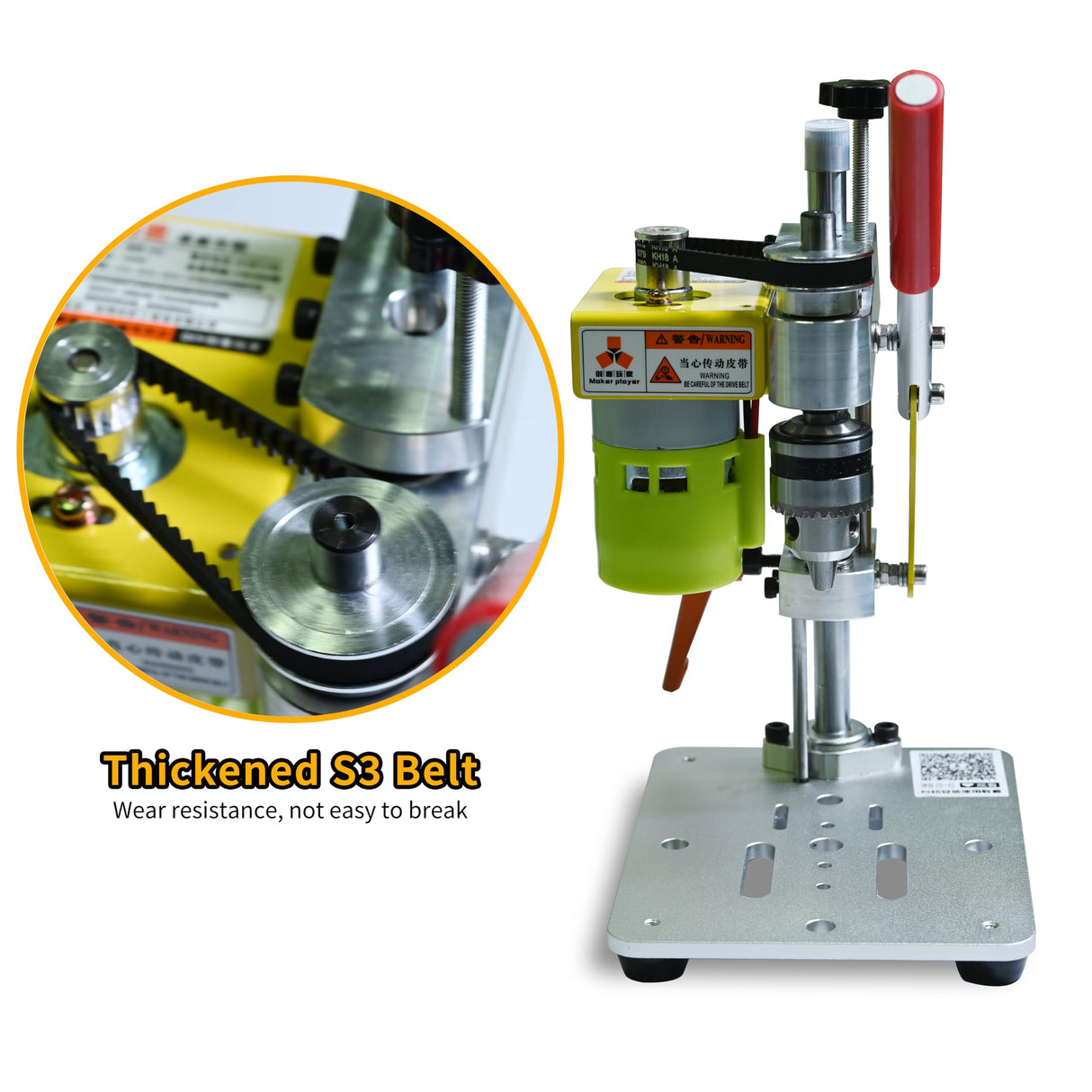 Electric Mini Drill Press, Precision Benchtop Drill Press, Two-way Hand Drill Press, 7 Speed Drilling Machine with B10 Chuck & Drill Vise, Portable Mefape