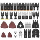 AMZWEI 154 Metal Wood Oscillating Tool Blade, Titanium Oscillating Saw Blades with Sandpaper, Quick Release Multi Tool Blades Kits for Dewalt Ryobi AMZWEI