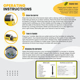 Tumble-Bee Rotary Rock Tumbler with Rock Grit Polish Kit - Rock Polisher Machine, Tumbling Equipment for Stone, Glass, and Metal Collection, Tumble-Bee