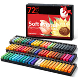 Fantastory Long Soft Chalk Pastels Set, 72 Sticks,Includes 5 Fluorescent Colors,Non Toxic Soft Pastels for Fantastory