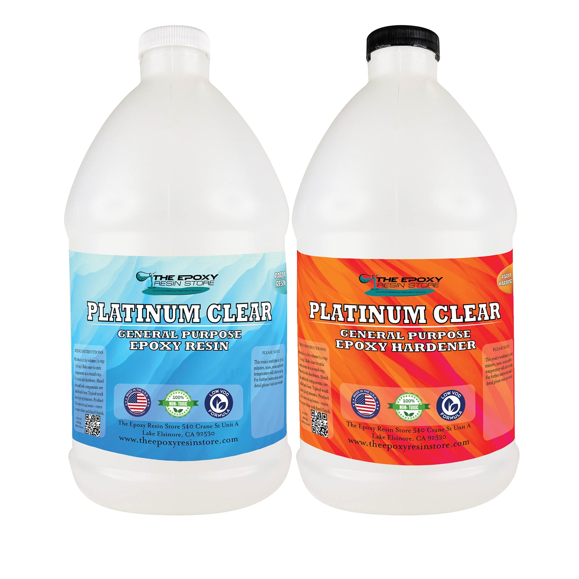 Clear, 2 Part Epoxy Resin Kit, for Tabletops, Composite, Construction, Arts & Crafts - 2 Gallon Kit - WoodArtSupply