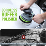 WORKPRO Cordless Car Buffer Polisher 6-Inch Dual Action Polisher for Car Detailing with 2 pcs 12V Rechargeable Battery, Orbital Polisher with WORKPRO