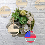 4in Patriotic Star Hanging Wood Independence Day Unfinished Wood with Twines DIY Craft Ornament for Independence Day Wedding Birthday Birthday 4th of Lamantery
