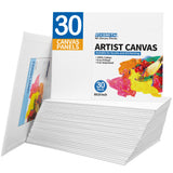FIXSMITH Canvases for Painting, 8x10 Inch Canvas Boards, Super Value 30 Pack White Blank Canvas Panels, 100% Cotton Primed，Painting Art Supplies for FIXSMITH
