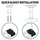 BBOUNDER 4 Pack Linkable LED Utility Shop Light, 4 FT, 4000 LM, 48 Inch Integrated Fixture for Garage, 40W Equivalent 250W, 5000K Daylight, Surface + BBOUNDER