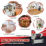 KEENTECH Pneumatic Brad Nailer, 18 GA, 3/8-Inch to 2-Inch Brad Nailer with 3000pcs Nails and Carrying Case, for Carpentry, DIY Project, Woodworking, KEENTECH