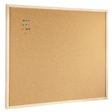 OWLKELA 24'' x 36'' Cork Board Bulletin Board, Wooden Framed Corkboard, Wood Oak Frame Corkboard, Vision Board and Decorative Hanging Pin Board OWLKELA