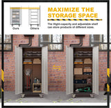 JAORD Tool Storage Cabinet with Wheels, Metal Garage Cabinet, Tall Storage Cabinet with Locking Doors, 3 Adjustable Shelves for Home Utility Room JAORD