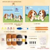 CROCHETTA Crochet Kit for Beginners, Beginner Crochet Kit for Adults with Step-by-Step Video Tutorials, DIY Crochet Animal Kits Kids Knitting CROCHETTA