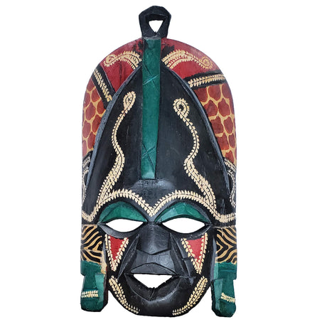 Stoneage Arts African Masai Masks Wall Hanging Art Hand Carving Safari Décor (8 Inch) Stoneage Arts
