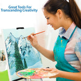 KEFF Large Deluxe Art Painting Supplies Set - 140-Piece Professional Paint Kit for Adults & Kids with Acrylic, Watercolor & Oil Paints, Aluminum KEFF