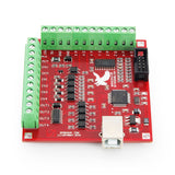 CNCTOPBAOS 4 Axis USB Mach3 Motion Control Card,Red 4-Axis Linkage MACH3 CNC Controller Board,Stepper Motor Driver Control Card 100KHz 4 Inputs CNCTOPBAOS