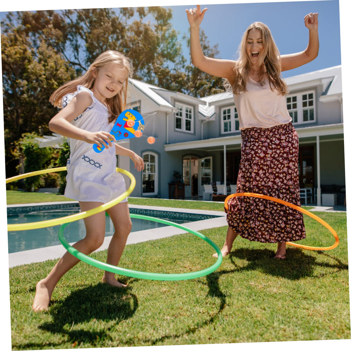 NOLITOY 6pcs White Billet Wooden Racket Unfinished Fraternity Paddle Wooden Paddle Game Bat and Ball on Elastic Wood for Maker Brain Toy Toys for NOLITOY