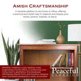 3-Tier Adjustable Wooden Bookcase in Cherry - Versatile Storage for Any Space Peaceful Classics