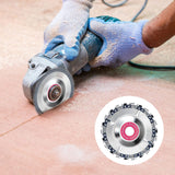 3 Pieces 5/8 Inch Wood Carving Chain Disc 4 Inch 22 Teeth Saw Blade Grinder Wood Carving Disc for 4 Inch/ 4-1/2 Inch Angle Grinder Grinding Shaping Honoson