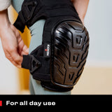 NoCry Professional Knee Pads for Work for Men with Adjustable Thigh & Shin Double Straps - Heavy Duty Shell, Soft Foam and Gel Cushion Gardening Knee NoCry