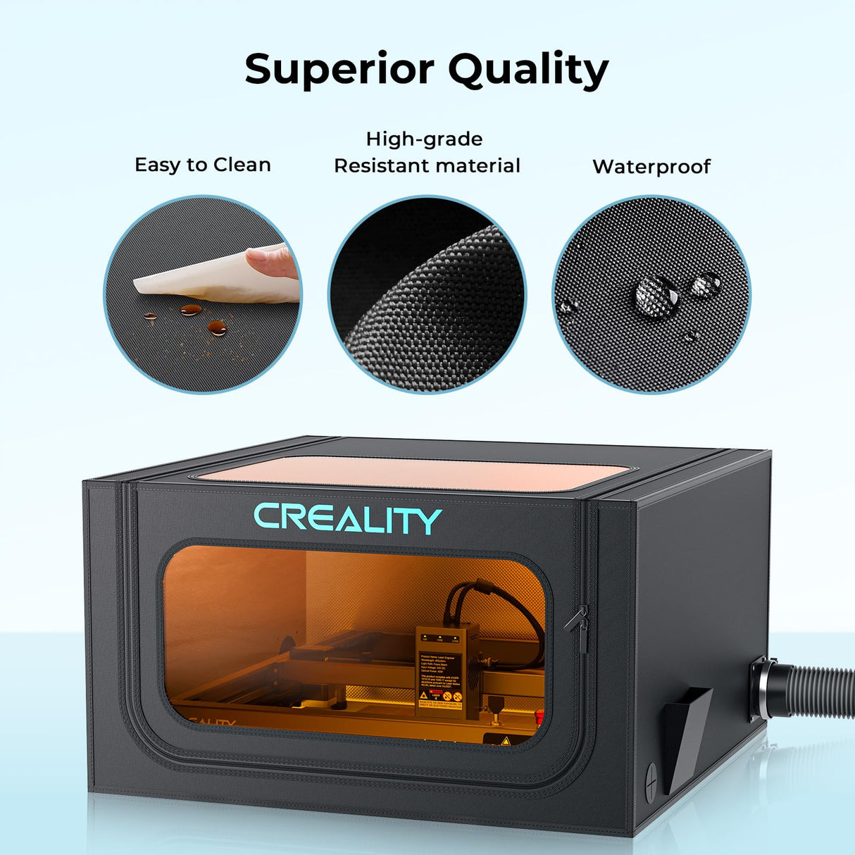 Enclosure for Laser Engraver Flame Retardant and Smoke-Proof Falcon 2 and Other Laser Cutter Foldable Laser Engraving Machine Accessories Effectively CREALITY FALCON