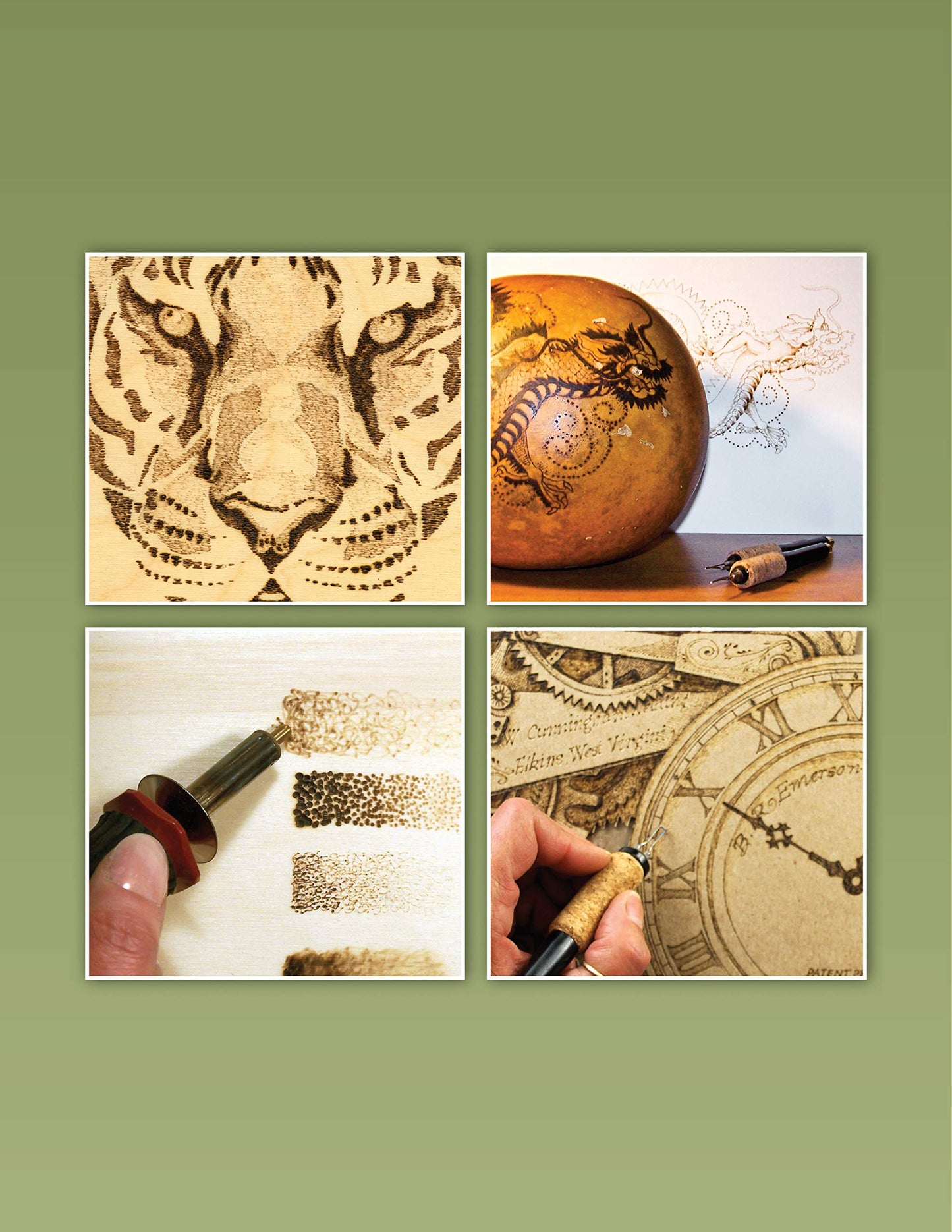 The Art & Craft of Pyrography: Drawing with Fire on Leather, Gourds, Cloth, Paper, and Wood (Fox Chapel Publishing) More Than 40 Patterns, - WoodArtSupply