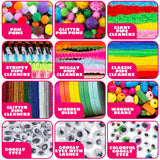 Blue Squid Arts and Craft Supplies for Kids - 3000+pcs Deluxe Craft Chest, Giant Arts and Crafts Kit, Craft Box of Art Supplies for Kids, Kids Craft Blue Squid