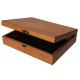 WE Games Old World Wooden Treasure Box with Brass Latch (Light Cherry Finish) WE Games
