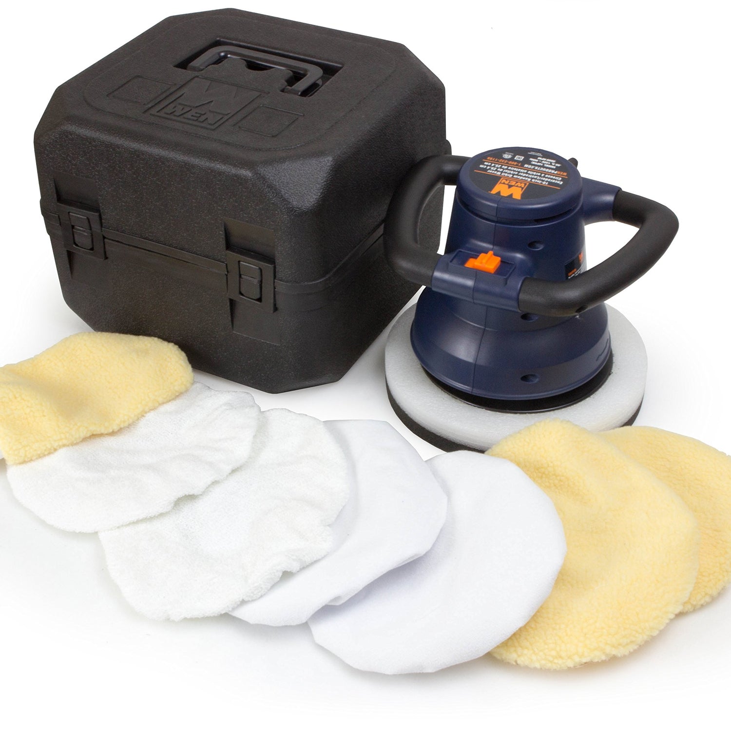 WEN 10PMC 10-Inch Waxer/Polisher in Case with Extra Bonnets WEN