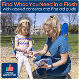 KEEP>GOING KeepGoing Travel First Aid Kit for Kids – 130 Pc. Small First Aid Kit for Car, Home, Purse, Diaper Bag & Backpack with Latex-Free Bandages KEEP>GOING