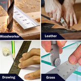 Metal Ruler:[6+12+18 Inch] Stainless Steel Metal Ruler with Cork Backing Non-Slip Rulers with Inch and Centimeters Metal Ruler 6 Inch 12 Inch 18inch Btanadi