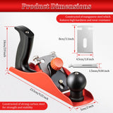 Dreyoo No.4 Adjustable Hand Planer with 2 Inch Replacement Blade, Wood Planer for Woodworking, Smoothing Bench Plane Jointer Plane for DIY Door Dreyoo