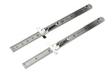 SE Stainless Steel SAE Metric Ruler Set - Stainless Steel Precision Ruler Measuring Tool - Detachable Clips - Set of 2 Pcs - 925PSR-2 SE
