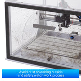 Acrylic CNC Enclosure 510 x 455 x 335 mm, Enhanced Protection, Dustproof,Cleaning, Noise Reduction, Compatible with CNC Router Machine 3018 Zhong Hua Jiang