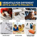 Bryco Goods Arts and Crafts Paper Roll - Thick Craft Paper for Painting - Wall Decor - Easel Use - Longevity on Bulletin Boards - Gift Wrapping - Bryco Goods