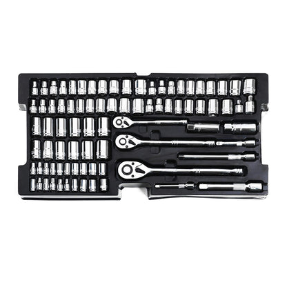 WORKPRO 408-Piece Mechanics Tool Set, General Household Home Repair Tool Kit with 3-Drawer Heavy Duty Metal Box, Hand Tool Kit Set 1 Pack - WoodArtSupply