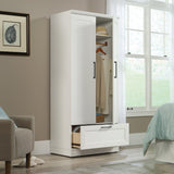 Sauder HomePlus Wardrobe/Pantry cabinets, L: 29.06" x W: 20.95" x H: 71.18", Soft White finish Sauder