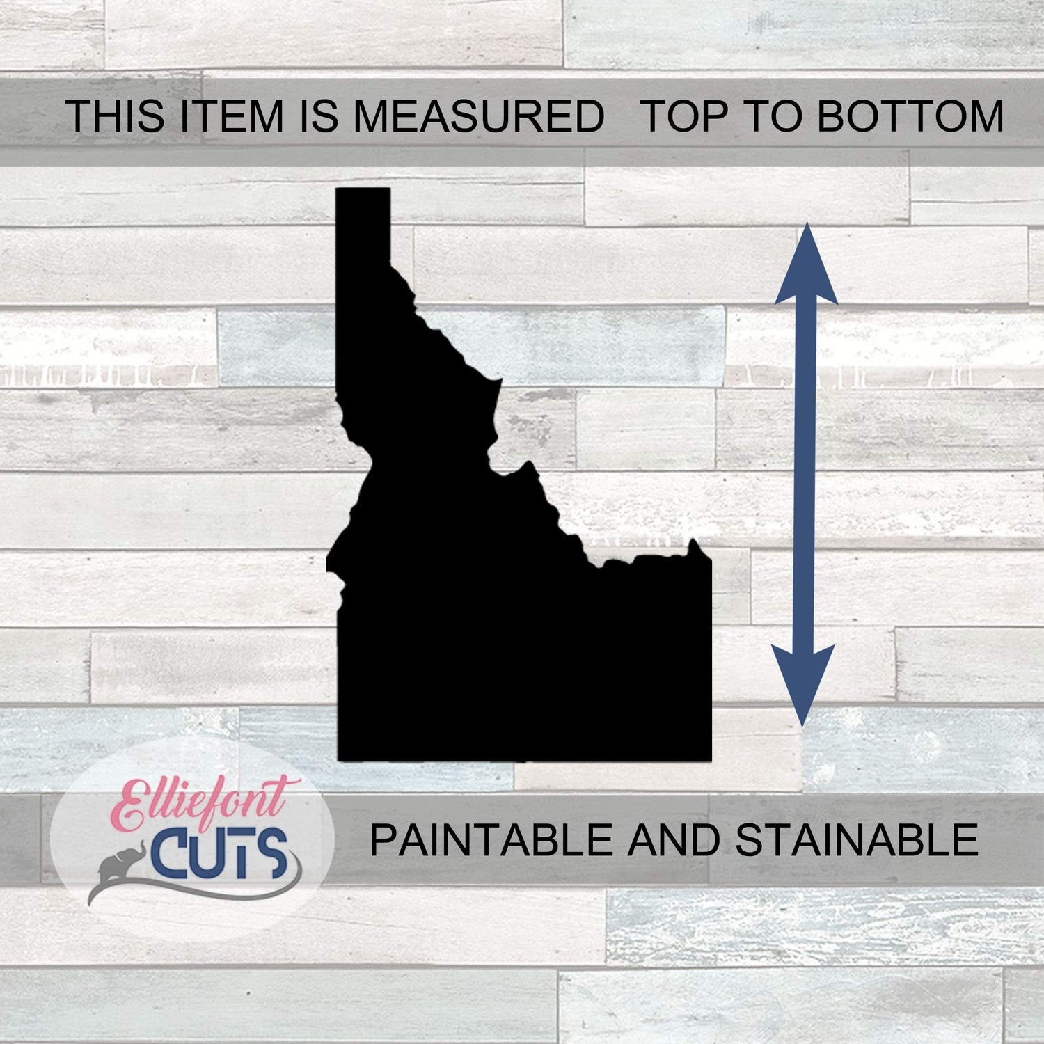 Idaho Wood Cutouts for crafts, Laser Cut Wood Shapes 5mm thick Baltic Birch Wood, Multiple Sizes Available Elliefont Styles