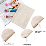 12 Pieces Canvas Cosmetic Bag Multipurpose Cosmetic Pouch Zipper Makeup Bags Blank Make Up Purse for Women Travel Organize Storage, Multi Sizes Frienda