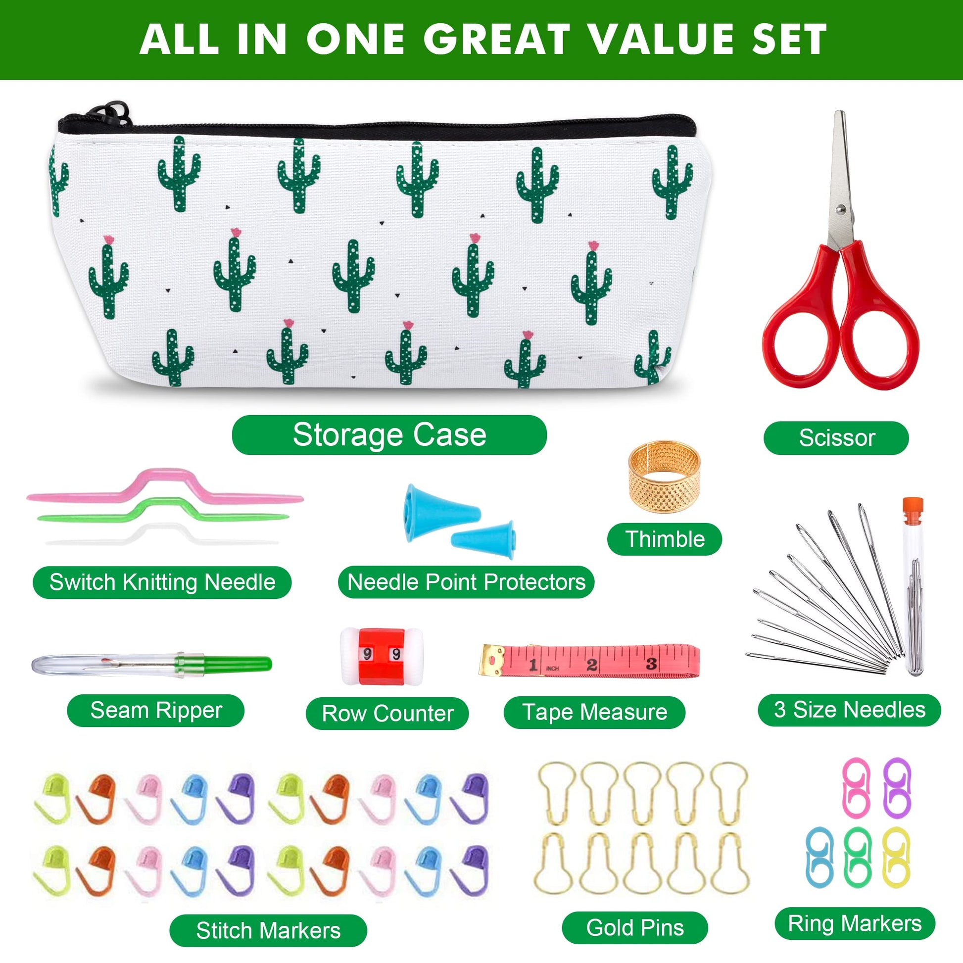 73 Pack Crochet Hooks Set, 13 PCS 2mm(B)-10mm(N) Ergonomic Soft Grip  Crochet Handles Yarn Knitting Needles Kit with Case for Arthritic Hand,  Inscraft – WoodArtSupply