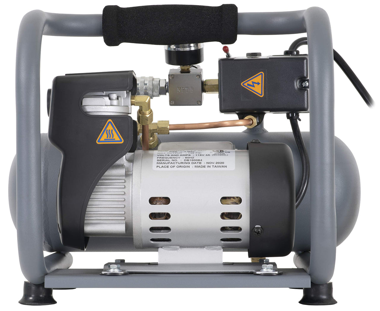 Senco PC1010 1/2- Horsepower 1-Gallon Matte Finish and Trim Portable Hot Dog Air Compressor, Gray/Red Senco