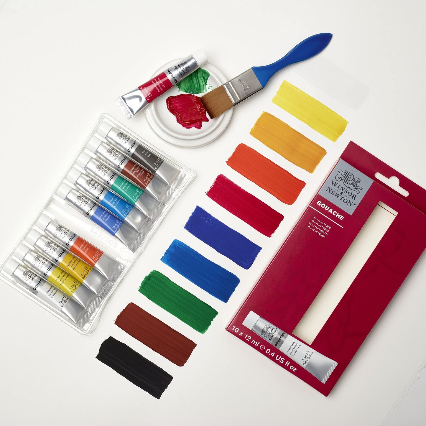 Winsor & Newton Designers Gouache Paint Set, 10 Count(Pack of 1), 10 Colors - WoodArtSupply