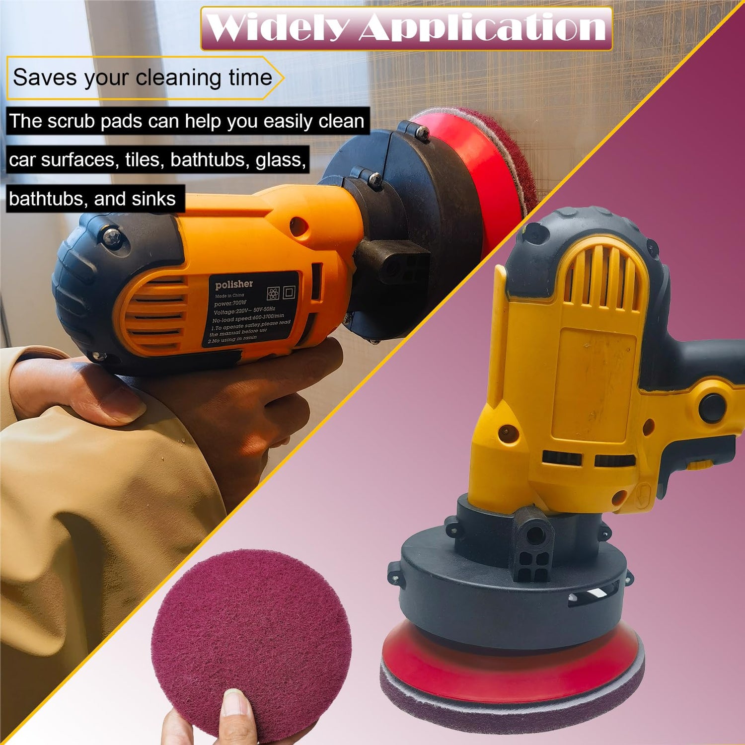 Tonmp 10 PCS 5 Inch 400 Grits Multipurpose Scrubber Scouring Pads Flocking Scuff Pads -Scuff Pads Conditioning Discs Polishing Pad for Furniture Tonmp