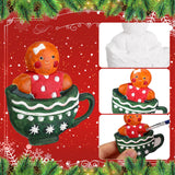 Syhood 24 Pcs Design Your Own Ceramic Christmas Blank DIY Character Ornament Bulk Unpainted Village Ceramic to Paint Ready to Design Your Own Syhood