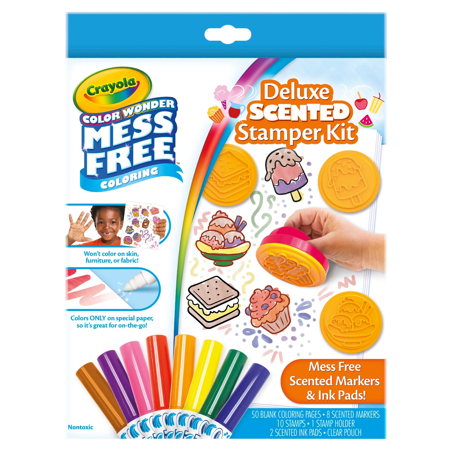 Crayola Color Wonder Mess Free Coloring Set, 50 Blank Coloring Pages, Scented Color Wonder Stamps and Markers, Refill Set Crayola