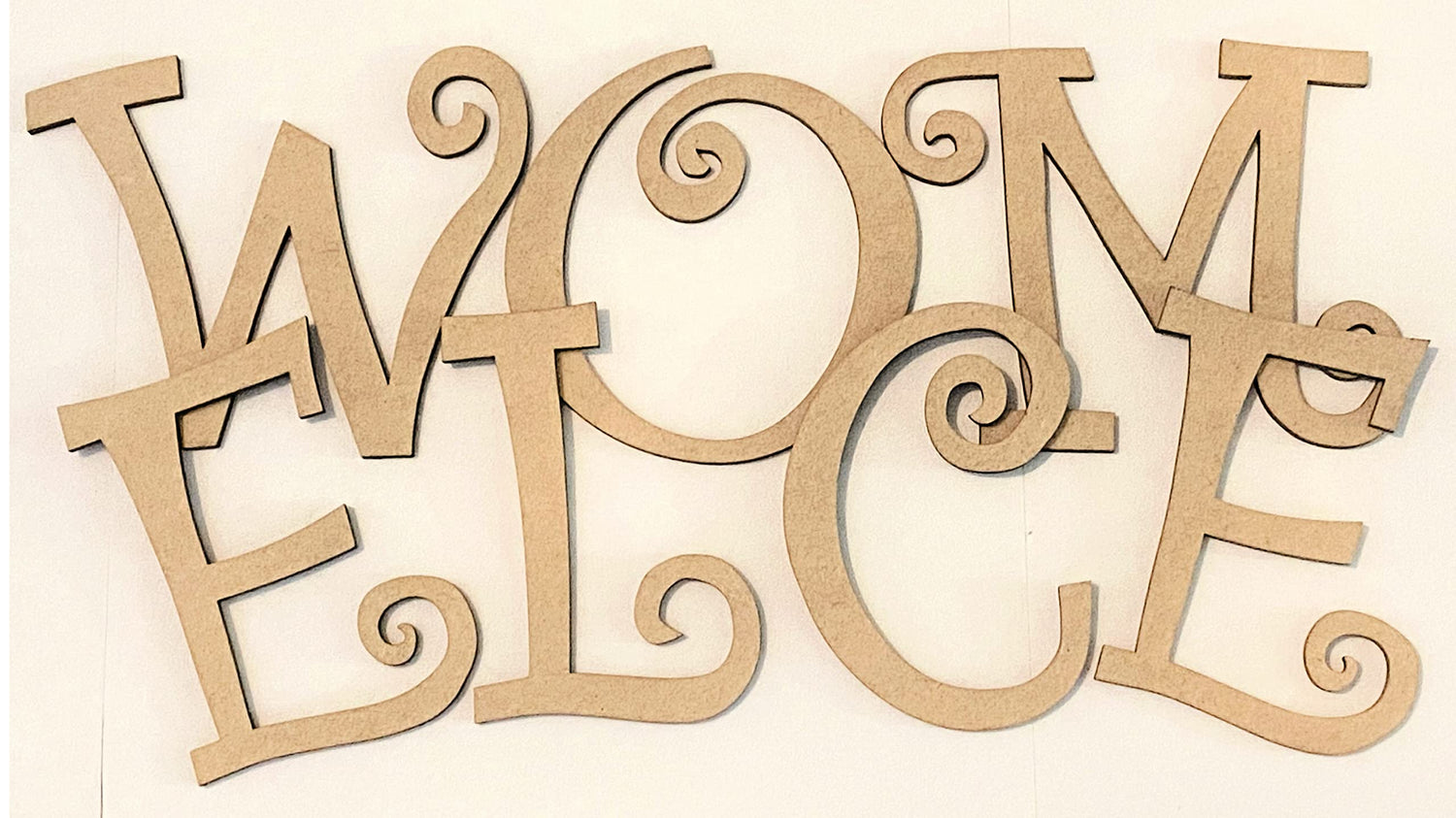 Small 2 Inch Wooden Letter Curlz L Craft, Unfinished Girl Alphabet Cutout Decor, Paintable Kid ABC Shape, DIY NEXTCraft