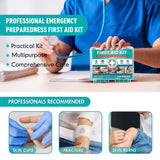 General Medi 110 Pieces Small First Aid Kit - HardCase First Aid Box - Contains Premium Medical Supplies for Travel, Home, Office, Vehicle, Camping, General Medi