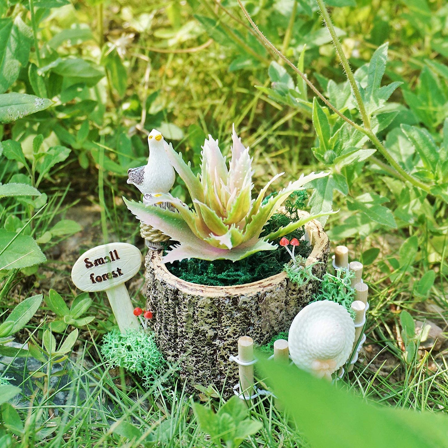 FUNSHOWCASE Small Tree Stump Flower Pot Silicone Mold for Epoxy Resin Concrete Clay Succulent Planter Ashtray Candle Holder 2.8x2inch FUNSHOWCASE