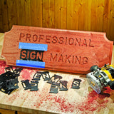 Rockler Router Letter Template Set (3-3/8” - 99 Pieces) – State Park Font Letter Router Template – Interlocking Sign Making Templates w/Letters, ROCKLER